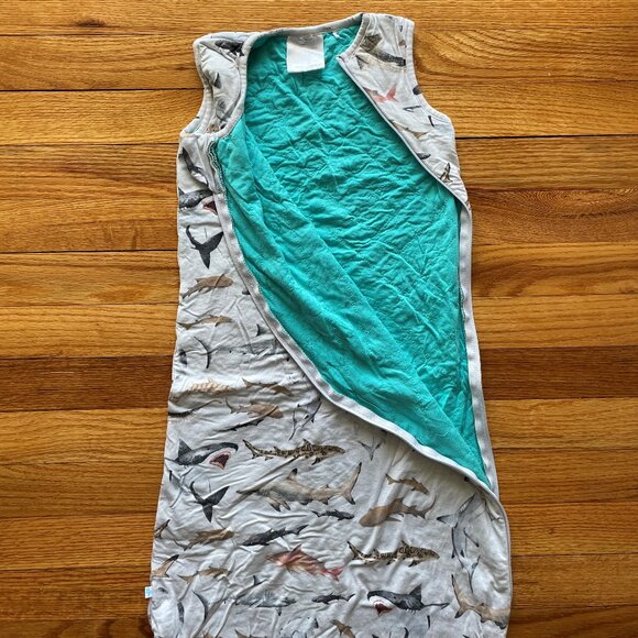 Posh Peanut Shark Sleeveless Sleep Bag Size 6-18 Month - Picture 8 of 11